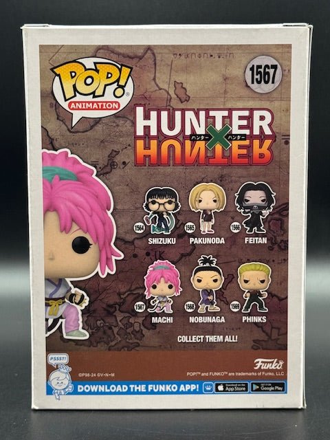 Abby Trott Signed "Hunter X Hunter" #1567 Machi Funko Pop! Vinyl Animation Figure With Quote & Character Name Inscriptions (JSA) - Curators Corner LLC
