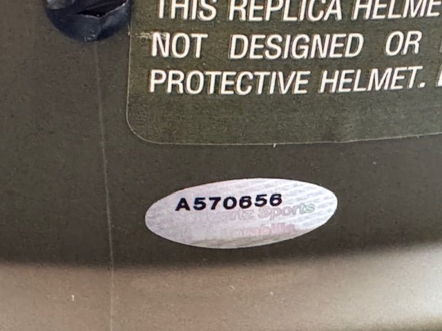 Andre Rison Signed and Inscribed Salute To Service Falcons Replica Speed Helmet - Curators Corner LLC