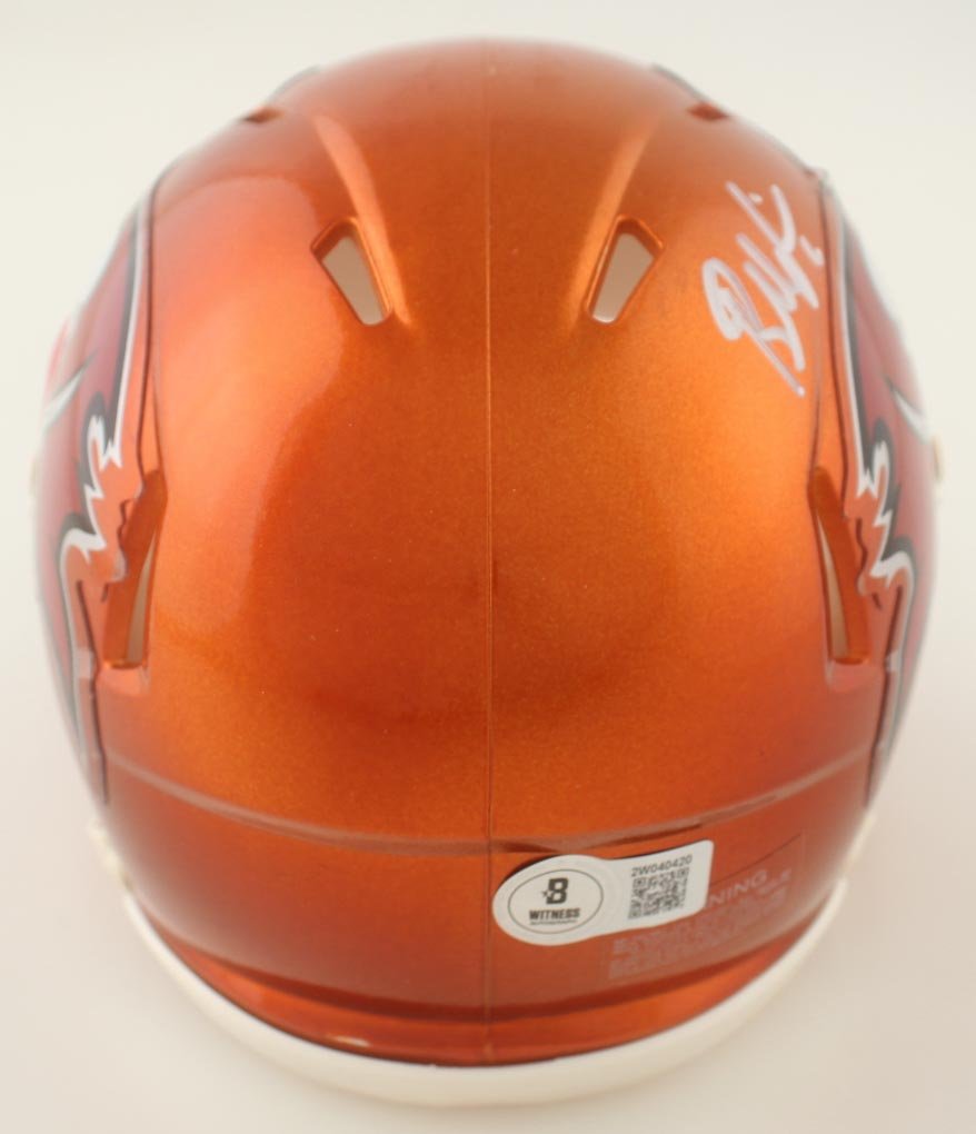 Baker Mayfield Signed Buccaneers Flash Alternate Speed Mini Helmet (Beckett) - Curators Corner LLC
