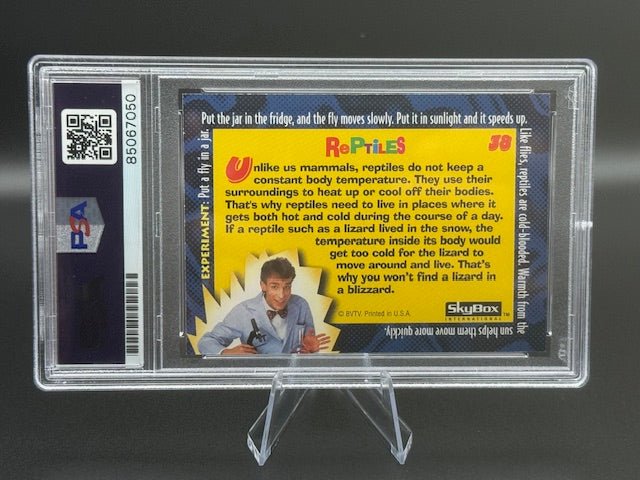 BILL NYE SIGNED 1995 SKYBOX #38 PSA AUTO GRADE - Curators Corner LLC