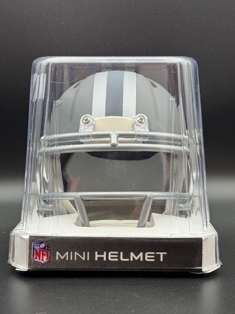 Bob Lilly Signed and Inscribed Cowboys Slate Riddell Speed Mini Helmet - Curators Corner LLC