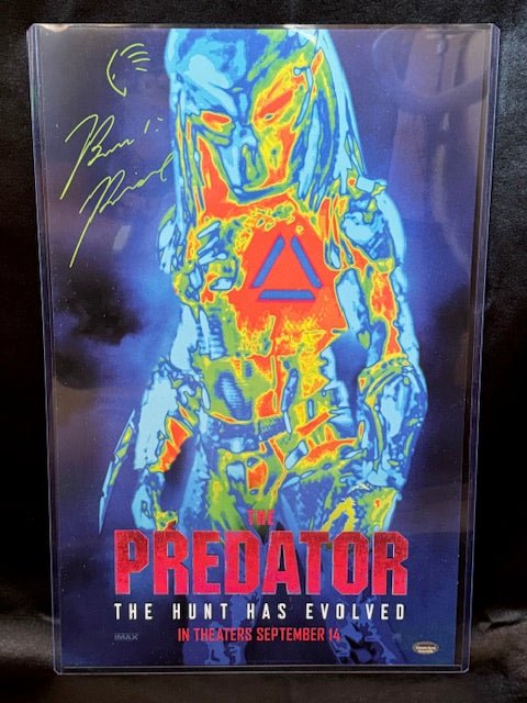 Brian Prince Jr Signed with Drawing Predator Movie Poster 11x17 - Curators Corner LLC