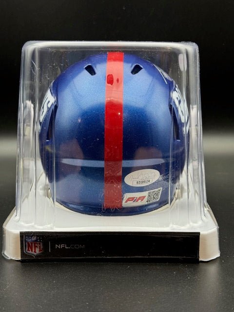 Bryce Ford - Wheaton Signed NY Giants Mini Helmet - Curators Corner LLC