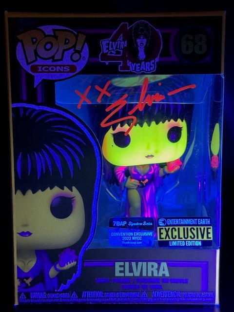 Cassandra Peterson Signed 40 Years Elvira Funko Pop #68 - Curators Corner LLC