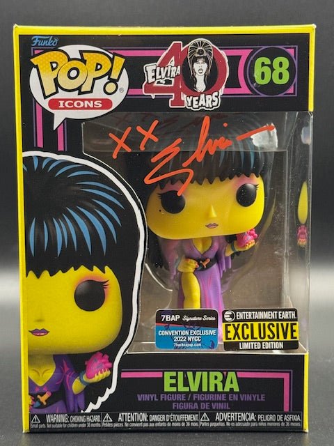 Cassandra Peterson Signed 40 Years Elvira Funko Pop #68 - Curators Corner LLC
