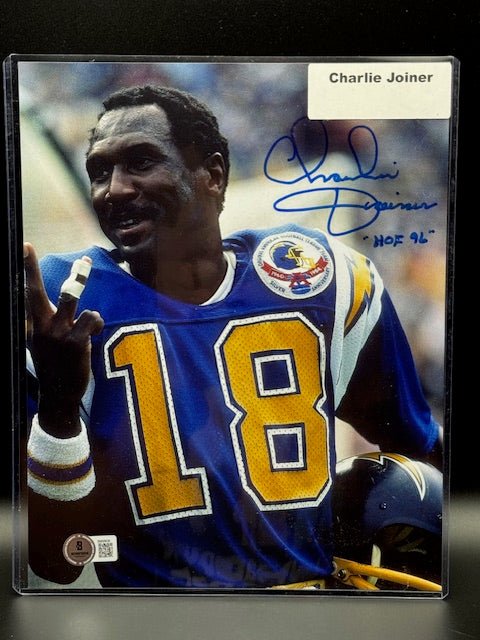 Charlie Joiner Signed and Inscribed 8x10 Photograph - Curators Corner LLC