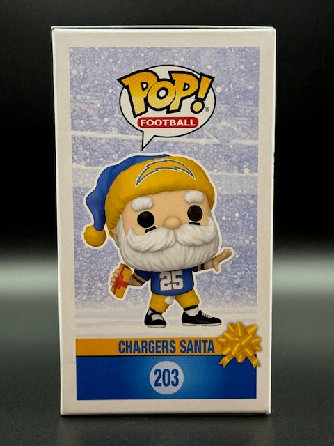 Charlie Joiner Signed and Inscribed Charger Santa Funko Pop #203 - Curators Corner LLC