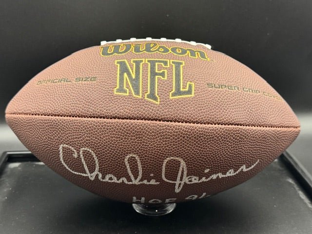 Charlie Joiner Signed and Inscribed Football - Curators Corner LLC