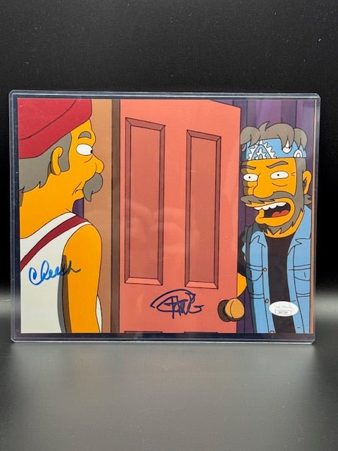 Cheech Marin and Tommy Chong Dual Signature Simpsons 8x10 Photograph - Curators Corner LLC