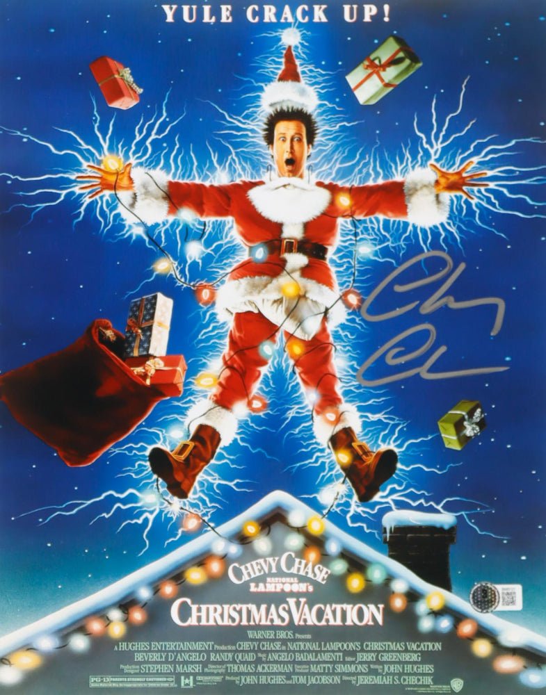 Chevy Chase Signed "National Lampoon's Christmas Vacation" 11x14 Photo (Beckett) - Curators Corner LLC