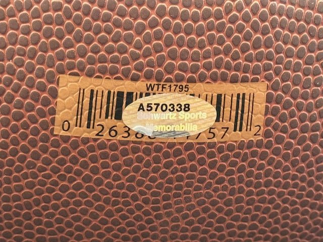 Corey Schlesinger Signed and Inscribed Football - Curators Corner LLC