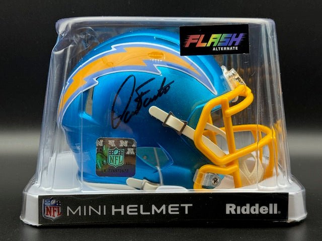 Dan Fouts Signed Chargers Mini Helmet (Flash Alternate) - Curators Corner LLC