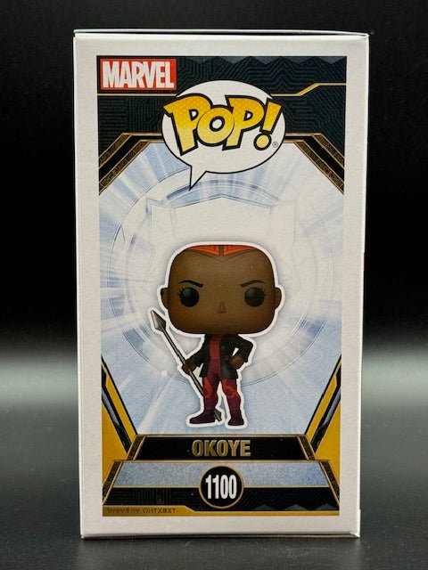 Danai Gurira Signed Marvel Studios Black Panther Wakanda Forever Okoye Funko Pop #1100 - Curators Corner LLC