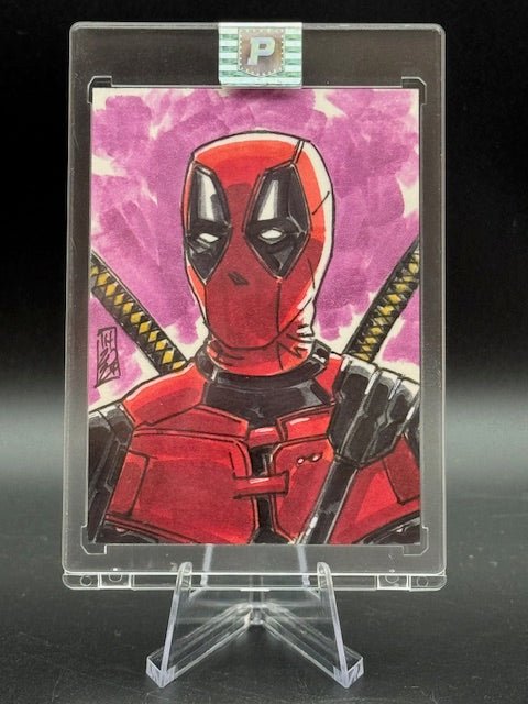 Deadpool Original Sketch Card by Tom Hodges - Curators Corner LLC