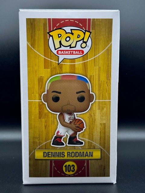 Dennis Rodman Signed Chicago Bulls Funko Pop #103 Green Signature - Curators Corner LLC
