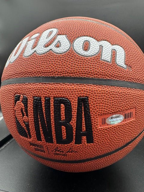 Derrick Coleman Signed and Inscribed Brooklyn Nets Team Logo Wilson Basketball - Curators Corner LLC