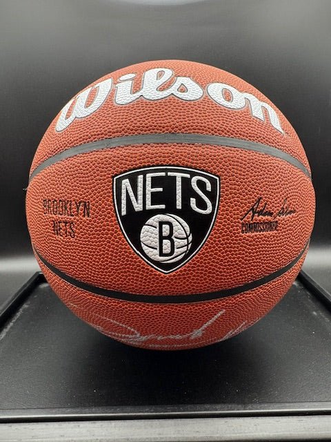 Derrick Coleman Signed and Inscribed Brooklyn Nets Team Logo Wilson Basketball - Curators Corner LLC
