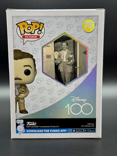 Disney 100 Walt Disney With Dumbo And Timothy Ram Fam Collectable Custom Drawn on Funko Pop #76 - Curators Corner LLC