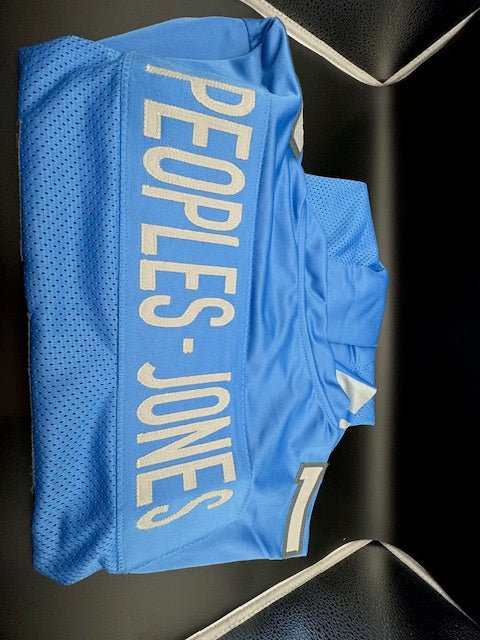 Donovan Peoples - Jones Signed Detroit Lions Colors Jersey - Curators Corner LLC