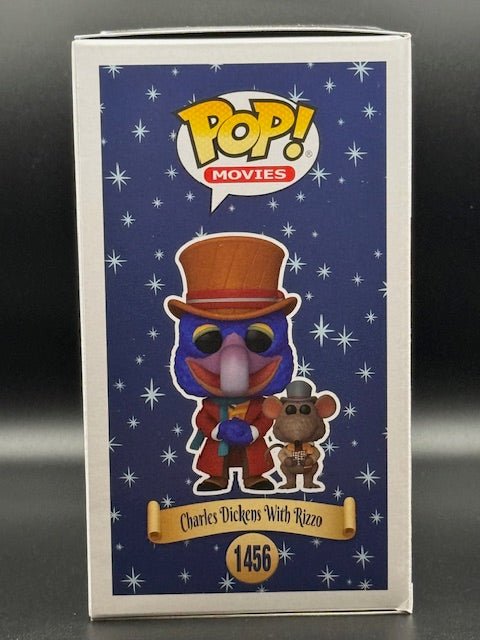 Guy Gilchrist Signed Charles Dickens with Rizzo Muppets Christmas Carol Funko Pop #1456 - Curators Corner LLC