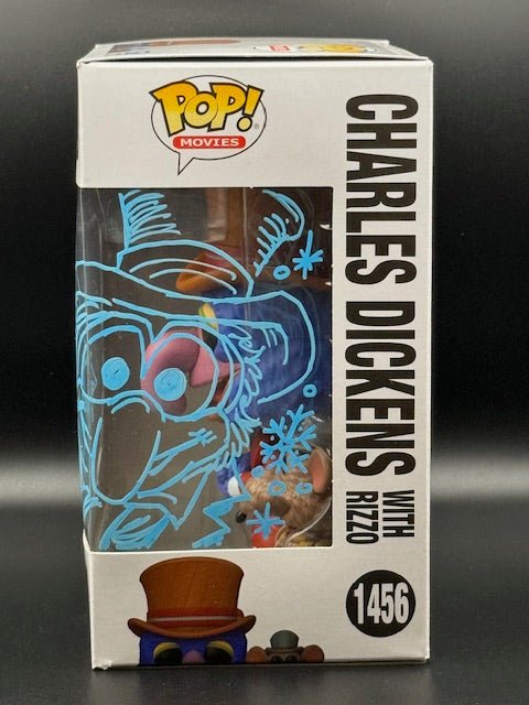 Guy Gilchrist Signed Charles Dickens with Rizzo Muppets Christmas Carol Funko Pop #1456 - Curators Corner LLC