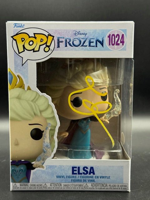 Idina Menzel Signed "Frozen" #1024 Elsa Funko Pop! (JSA) - Curators Corner LLC