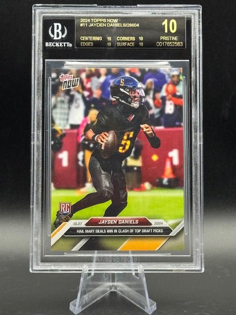 Jayden Daniels 2024 Topps Now #11 RC (BGS Black Label 10) - Curators Corner LLC