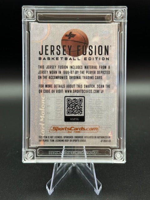 Jersey Fusion Topps Finest Karl Malone 50/99 - Curators Corner LLC