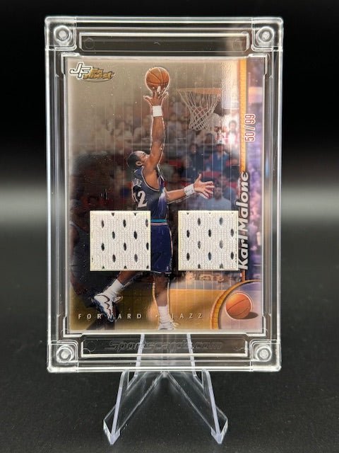 Jersey Fusion Topps Finest Karl Malone 50/99 - Curators Corner LLC