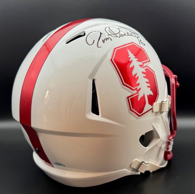 Jim Plunkett Signed Stanford Cardinals Full Size Replica Speed Helmet - Curators Corner LLC
