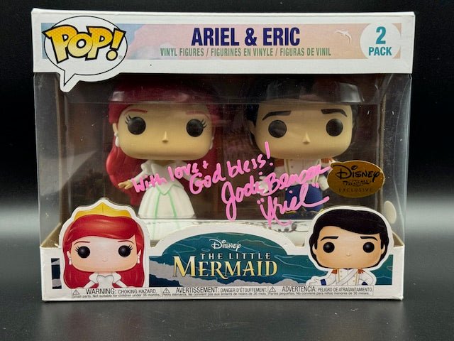 Jodi Benson Signed and Inscribed Disney Exclusive Little Mermaid Ariel and Eric Funko Pop 2 Pack - Curators Corner LLC