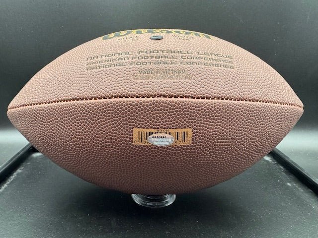 John Hannah Signed and Inscribed Football - Curators Corner LLC