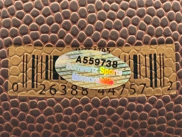 John Hannah Signed and Inscribed Football - Curators Corner LLC