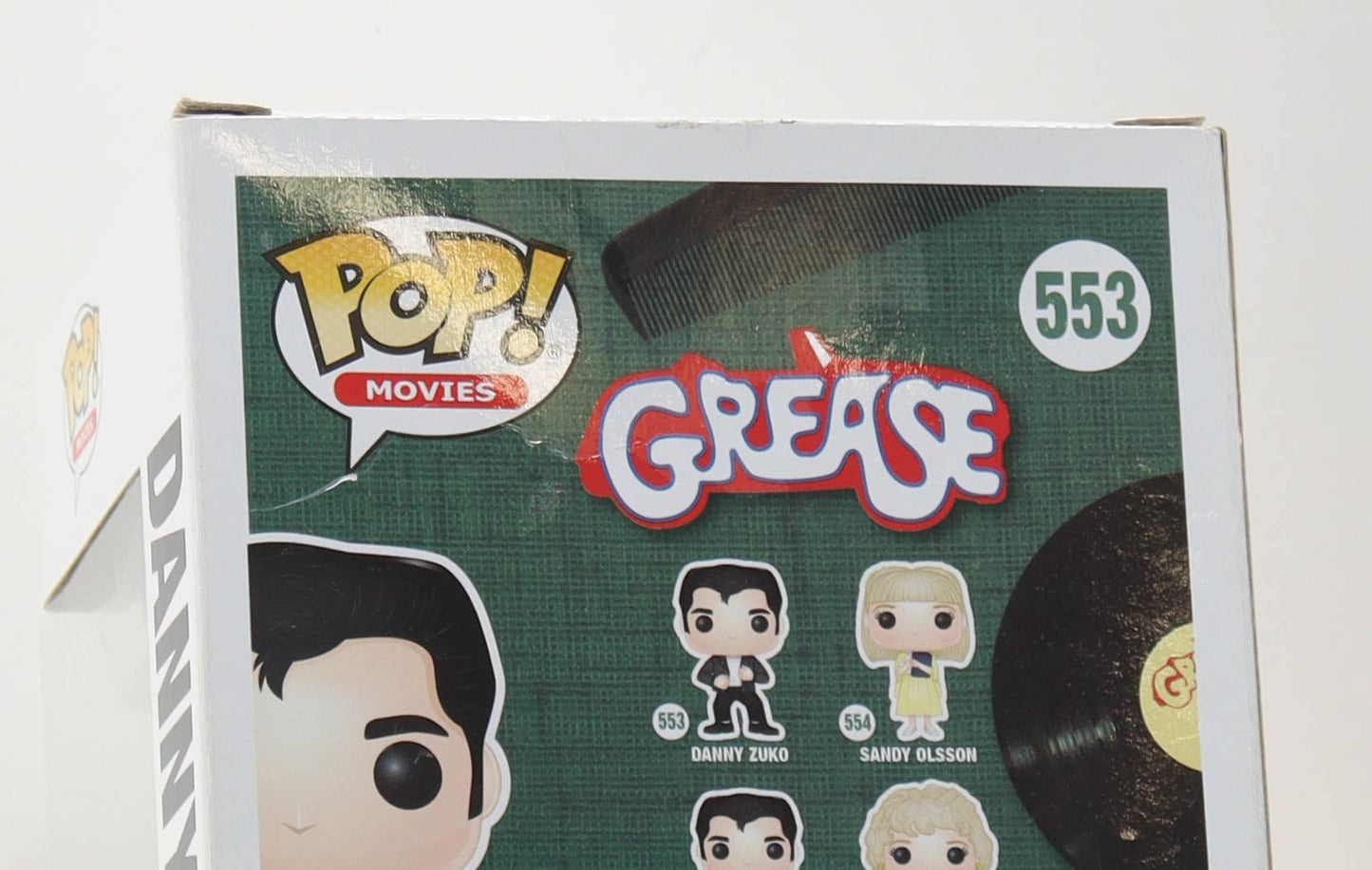 John Travolta Signed "Grease" Danny Zuko Funko Pop 553 - Curators Corner LLC