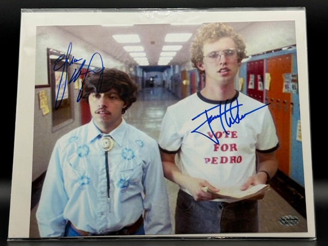 Jon Heder and Efren Ramirez signed “Napoleon Dynamite” 8x10 photo - Curators Corner LLC