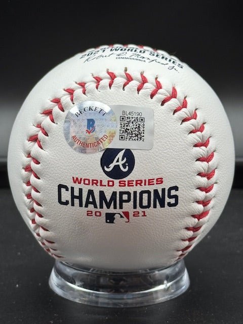 Jorge Soler Signed 2021 Atlanta Braves World Series Champions Baseball - Curators Corner LLC