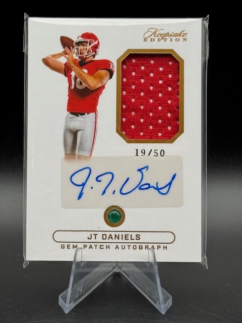 JT Daniels 2024 Keepsake Multi Sport Gem/Relic/Auto 19/50 - Curators Corner LLC