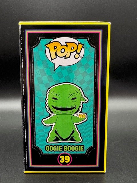 Ken Page Signed and Inscribed Disney Oogie Boogie Funko Pop #39 *Black Light Edition* - Curators Corner LLC