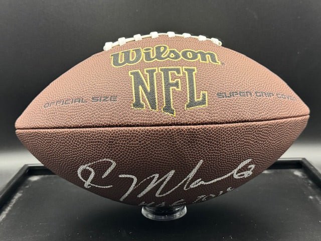 Kevin Mawae Signed and Inscribed Football - Curators Corner LLC