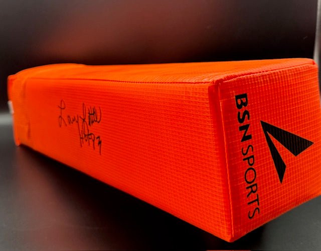 Larry Little Signed and Inscribed End Zone Pylon - Curators Corner LLC
