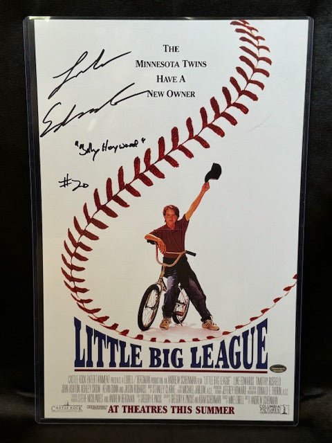Luke Edwards "Billy Haywood" Signed and Inscribed Little Big League Movie Poster 11x17 - Curators Corner LLC