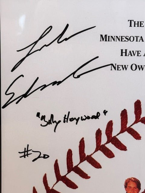 Luke Edwards "Billy Haywood" Signed and Inscribed Little Big League Movie Poster 11x17 - Curators Corner LLC