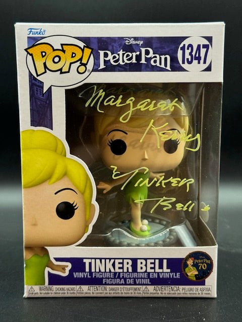 Margaret Kerry Signed and Inscribed Disney Peter Pan 70th Anniversary Tinker Bell Funko Pop 1347 - Curators Corner LLC
