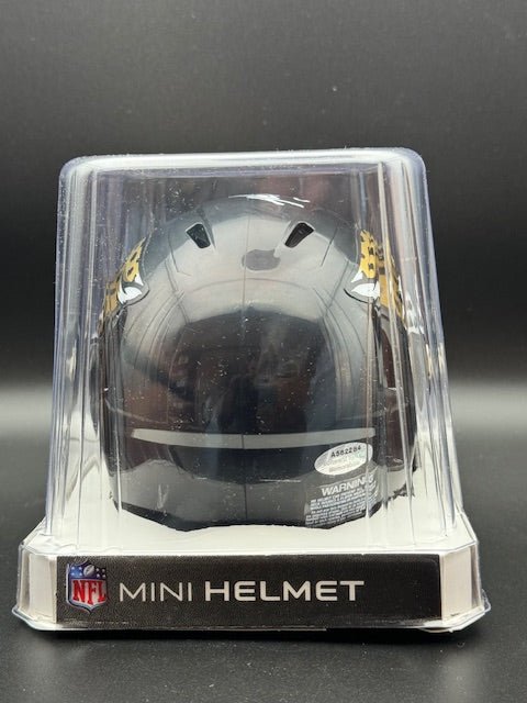Mark Brunell Signed Jaguars Throwback Mini Speed Helmet - Curators Corner LLC