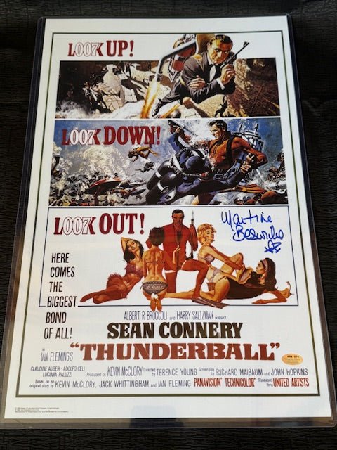 Martine Beswick Signed "Thunderball" Movie Poster - Curators Corner LLC
