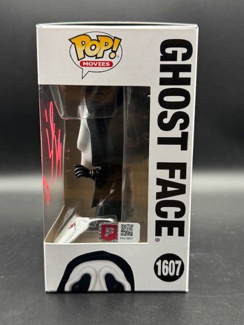 Matthew Lillard Signed Ghost Face Funko Pop! Inscribed "Stu" #1607 - Curators Corner LLC