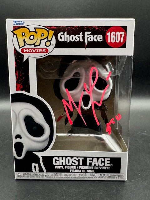 Matthew Lillard Signed Ghost Face Funko Pop! Inscribed "Stu" #1607 - Curators Corner LLC