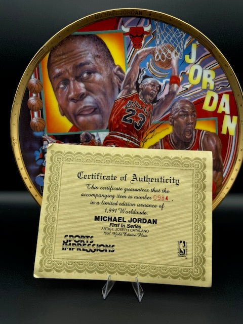 Michael Jordan LE 1991 Sports Impressions Commemorative 10" Ceramic Plate - Curators Corner LLC