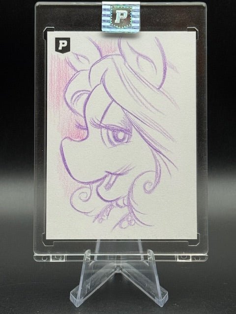Miss Piggy Original Sketch Card Signed by Artist Guy Gilchrist - Curators Corner LLC