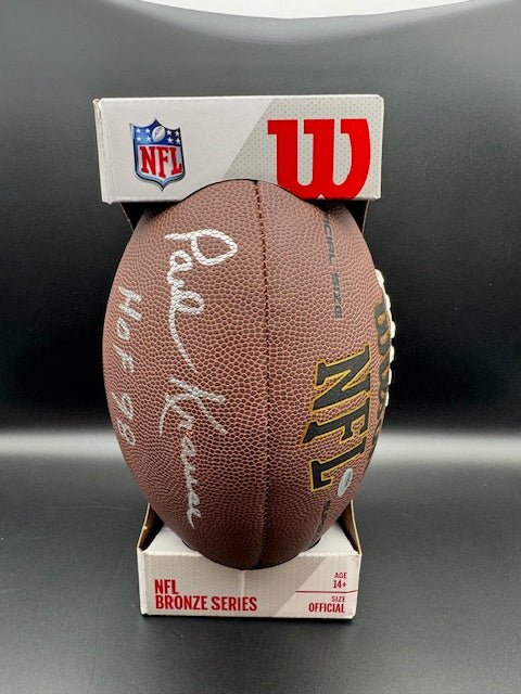 Paul Krause Signed and Inscribed Football - Curators Corner LLC